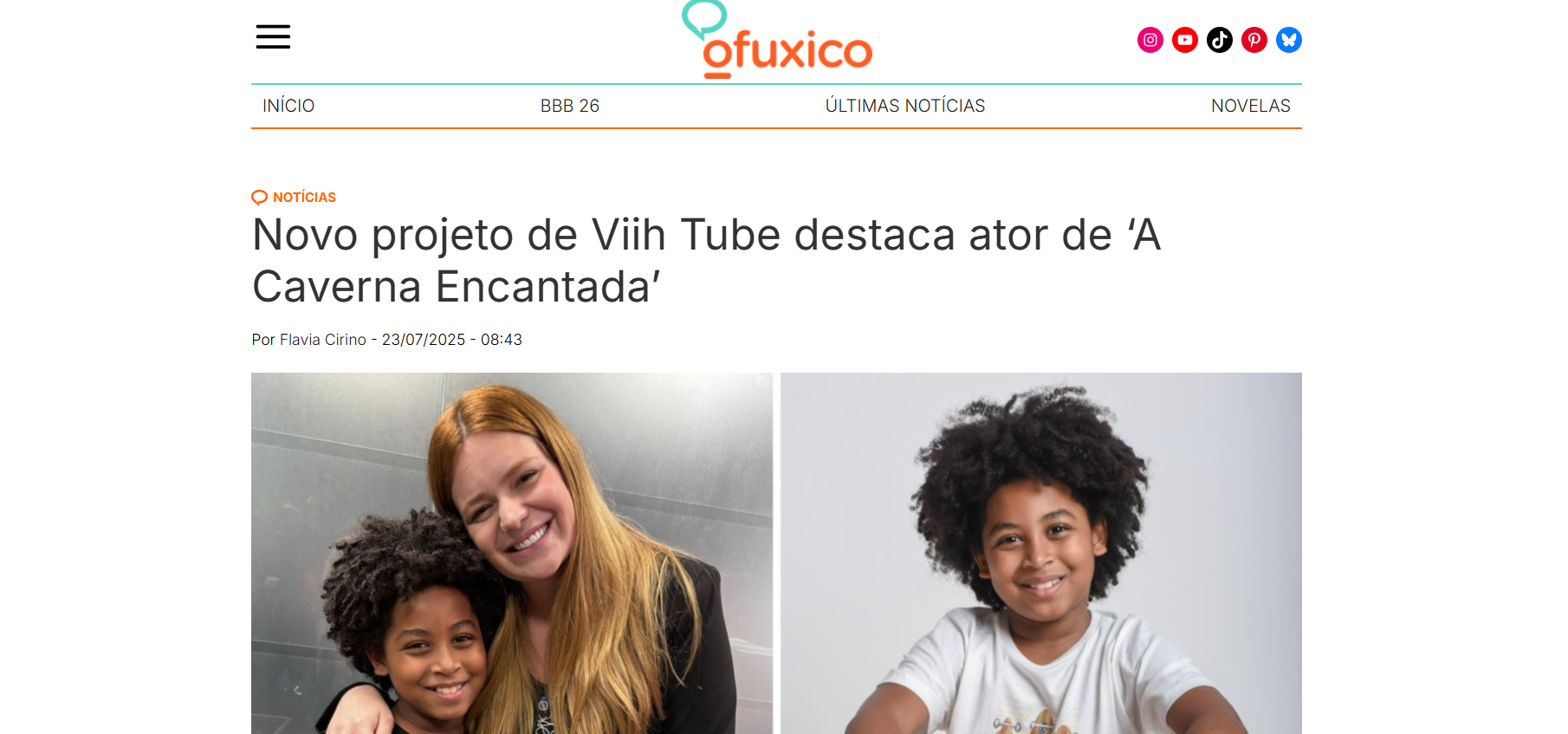 Matéria sobre Vitinho Lima — O Fuxico