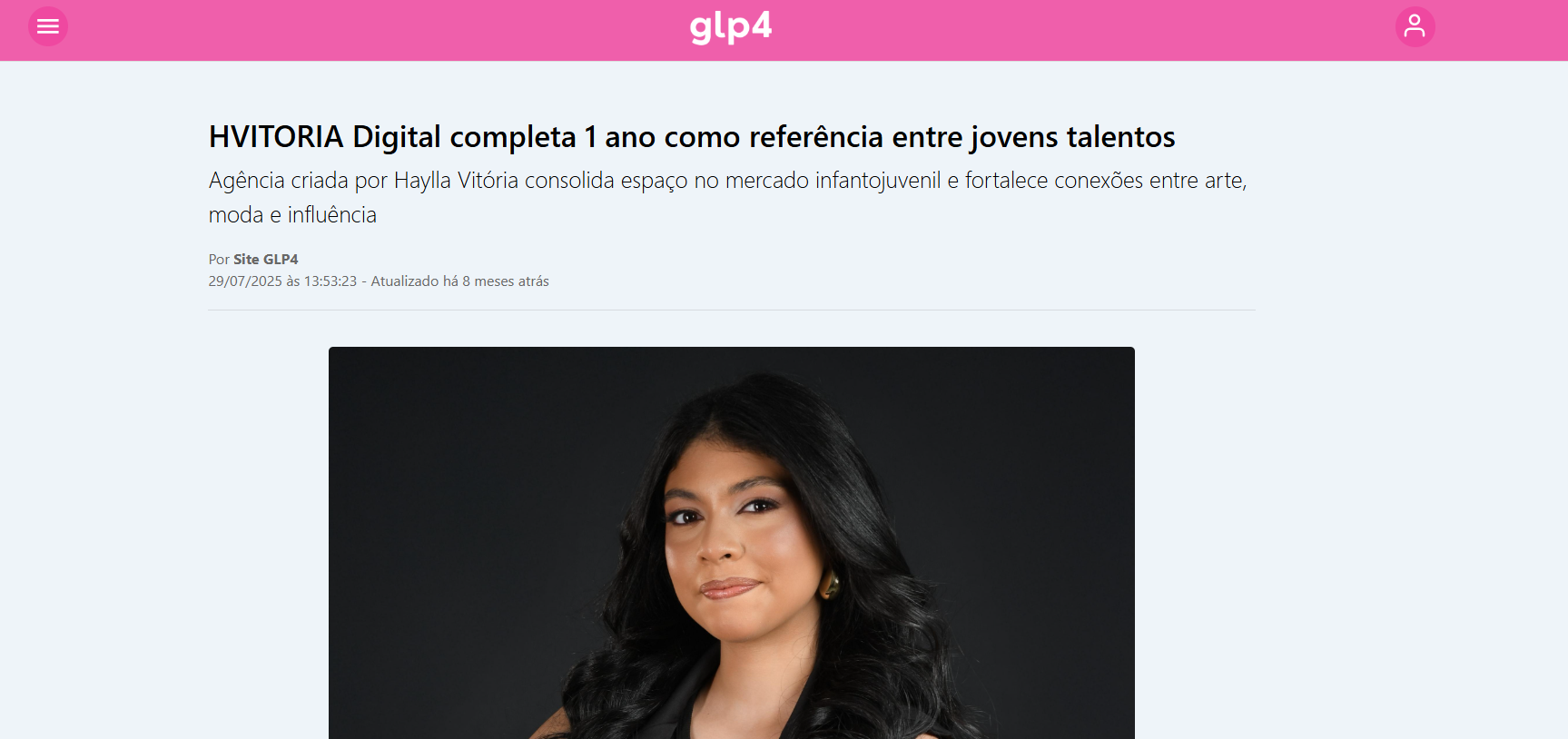 Matéria sobre HVITORIA Digital — GLP4